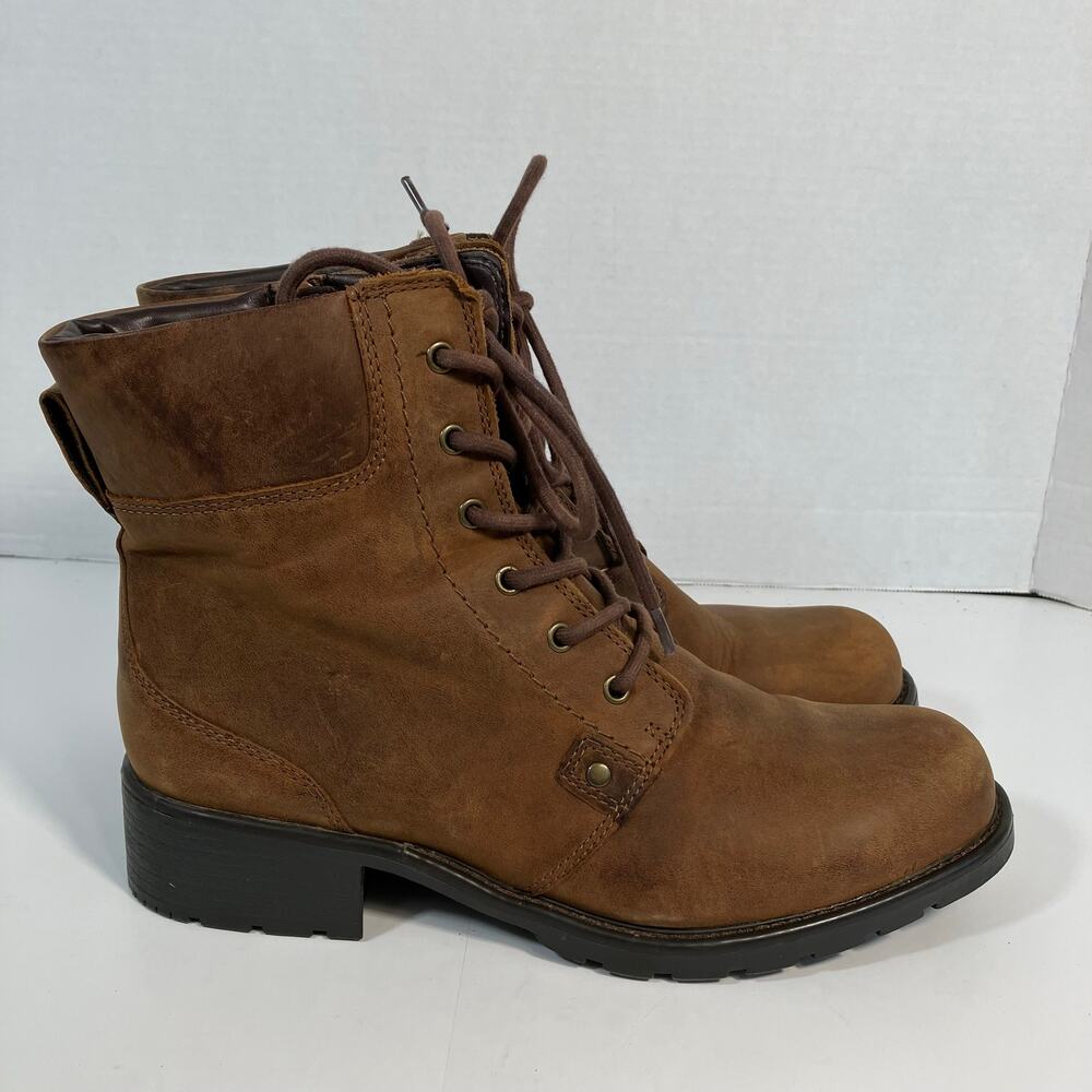 Clarks Sz 10 Orinoco Spice Lace-up Combat Boots 6-Eye Brown Nubuck Leather - Picture 6 of 16